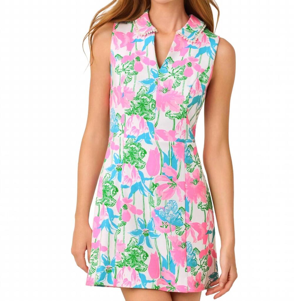 NEW LILLY PULITZER twila skirted romper in resort white viney liney